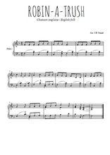 Téléchargez l'arrangement pour piano de la partition de Robin-a-trush en PDF